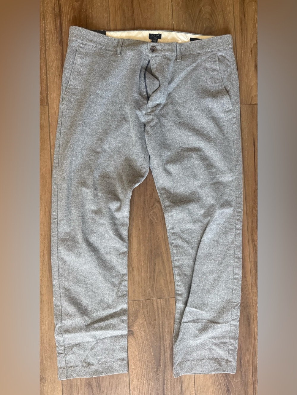 J.Crew Flex Slim Fit Chinos Mens Blue Textured Cotton Stretch Pants Sz 35x29